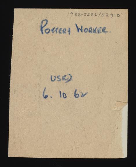 A document of Industry, Pottery, Making Only (Post War)