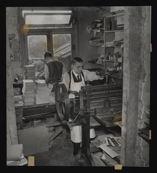 A photographic print of Industry, Printing, Books
