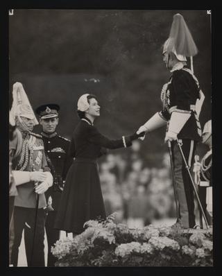 A photographic print of Queen Elizabeth II and Prince Philip, Army, 1953