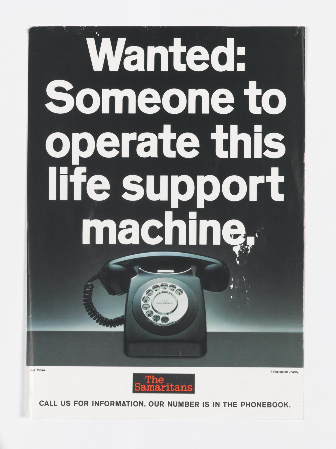 Poster from The Samaritans, 1965-1990