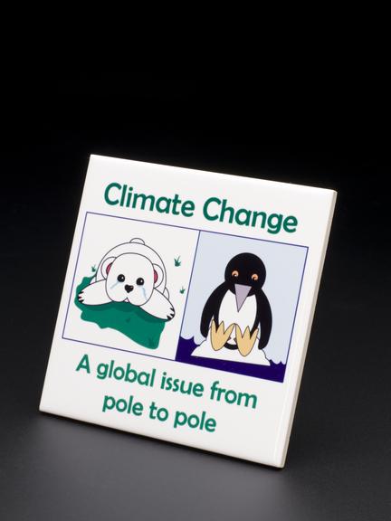 climate change tile coaster