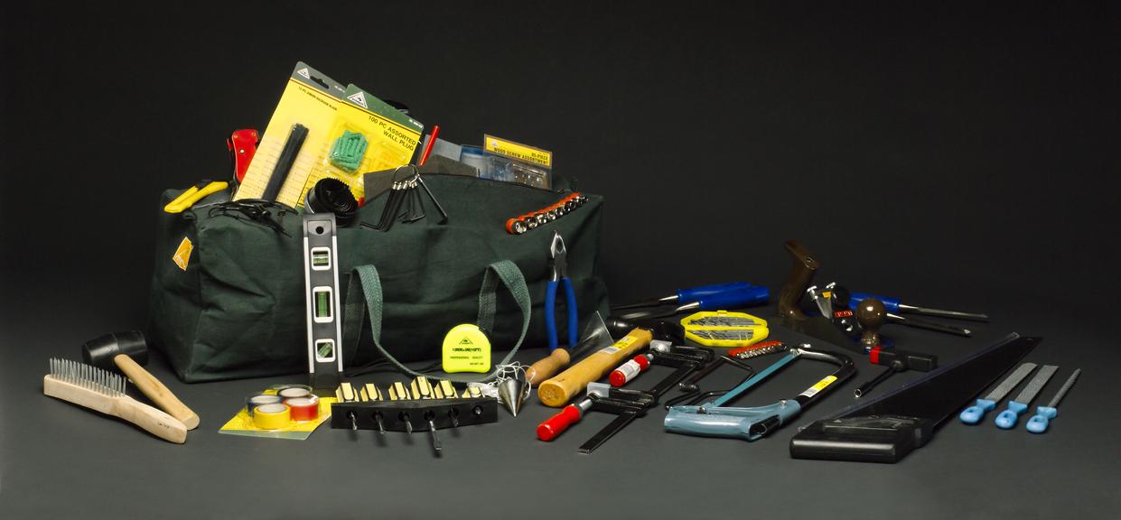 114-piece tool kit sold as a general-purpose handyman's kit