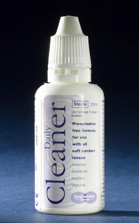 Preservative-free daily cleaner for soft contact lenses, 20ml