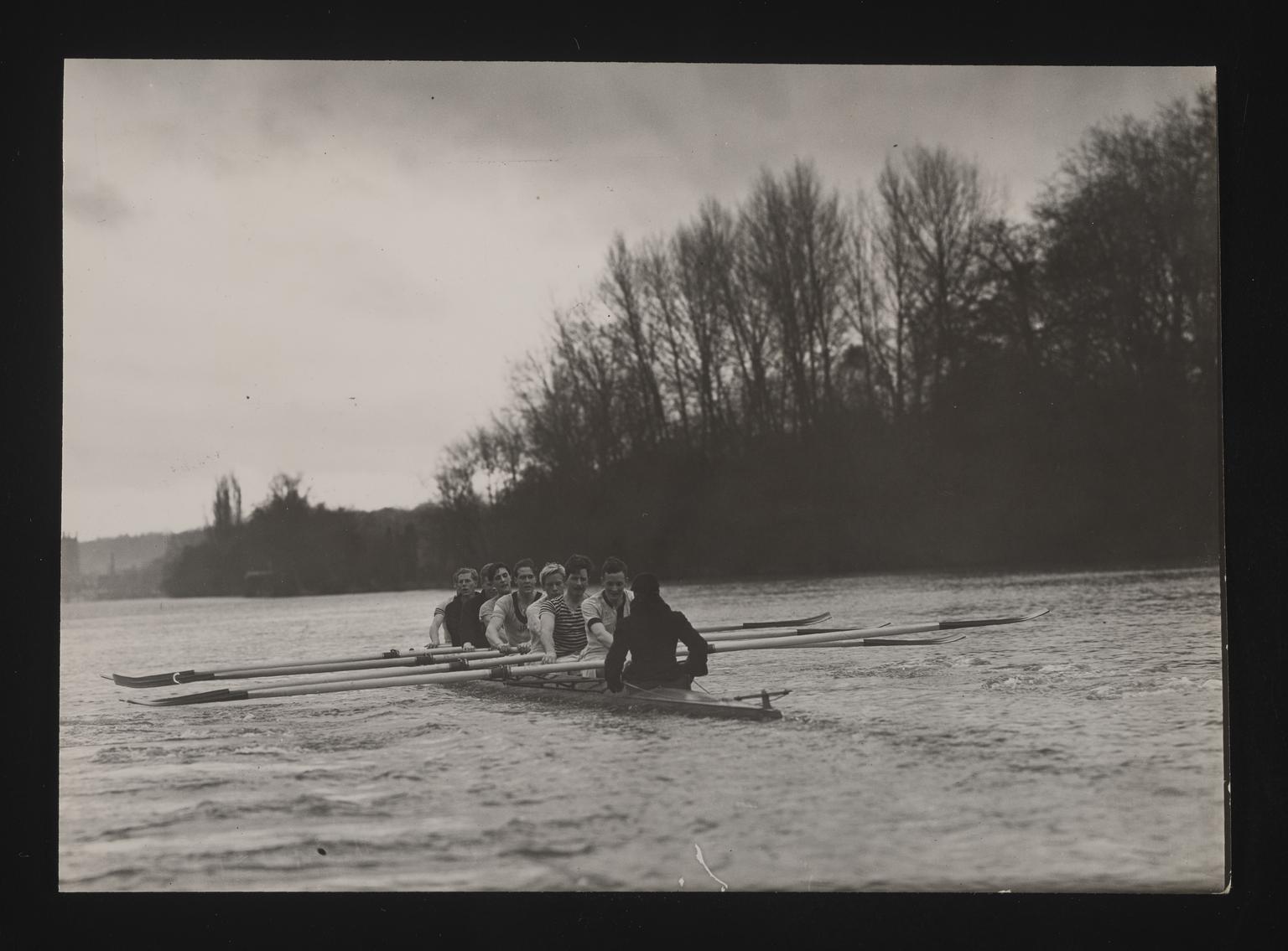 A photographic print of Sports, Rowing Boat Race, Oxford Crews ...