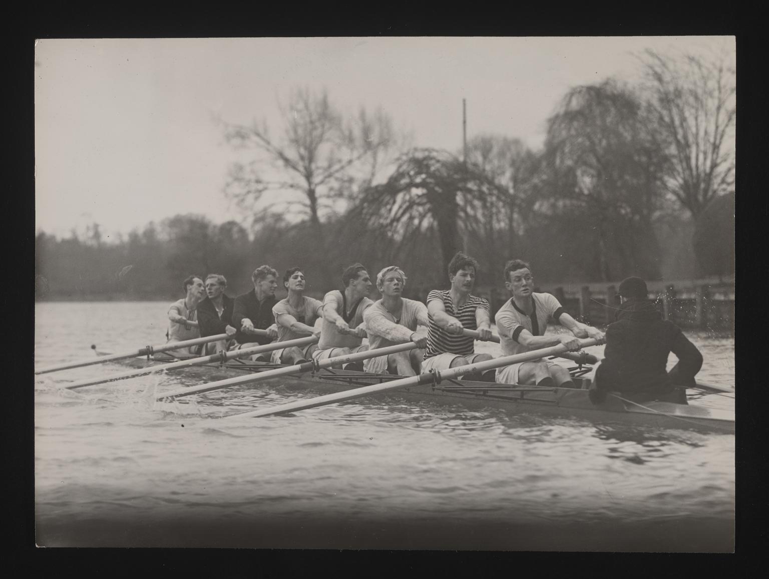 A photographic print of Sports, Rowing Boat Race, Oxford Crews ...