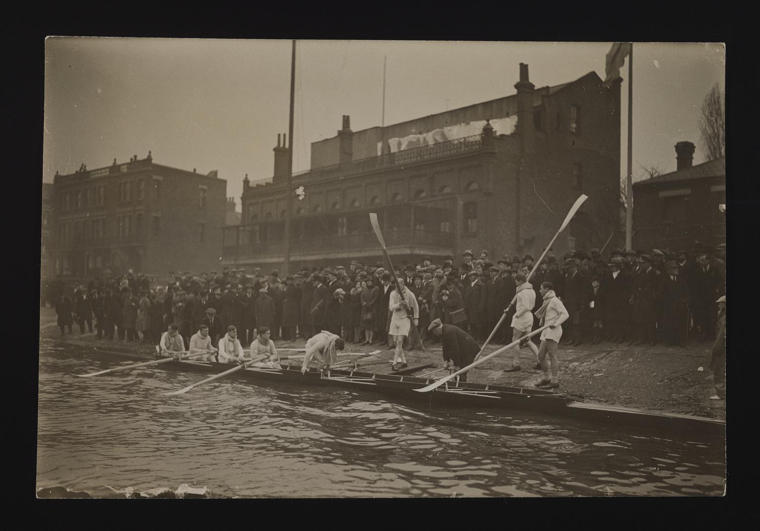 A photographic print of Sports, Rowing Boat Race, Cambridge Crews ...