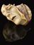 Wax model of female human head showing internal structure of