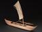 Whole model of fishing Canoe (outrigger) from Bonin Islands