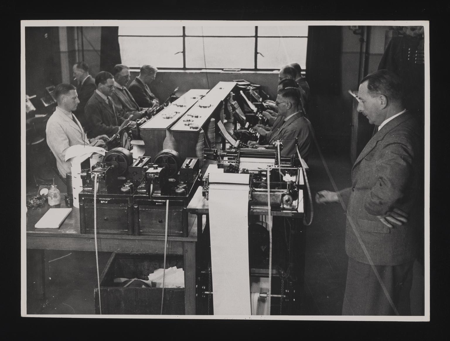 Teletype Operators Daily Herald Photograph: Daily Herald teletype operators | Science ...