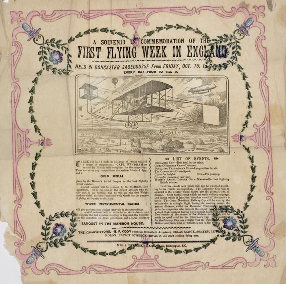 A souvenir in commemoration of the first flying-week in England held on Doncaster race-course