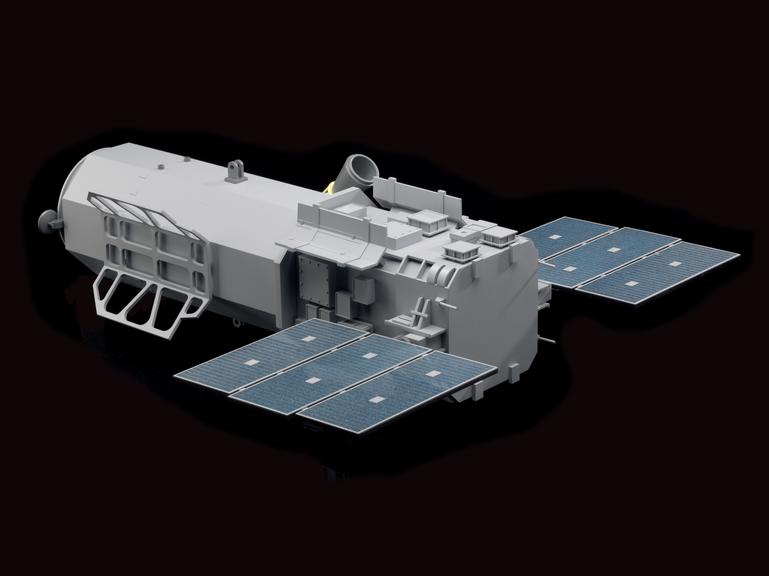 Scale model of World View 2 observation satellite, 2014