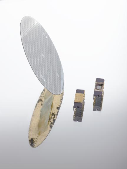 Open Intel 8008 microprocessor chip, 1972-1977