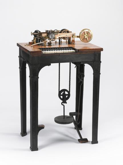 Hughes' printing telegraph, 1860.