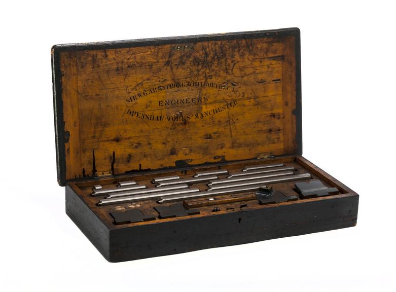Box of calibration rods for measuring machine made by Armstrong ...