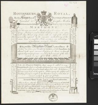 Trade card of Joseph Merlin