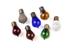 Set of seven different coloured Royal Ediswan decorative light bulbs by Edison Swan Electric Co Ltd