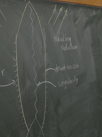 Working blackboard of Stephen Hawking's office