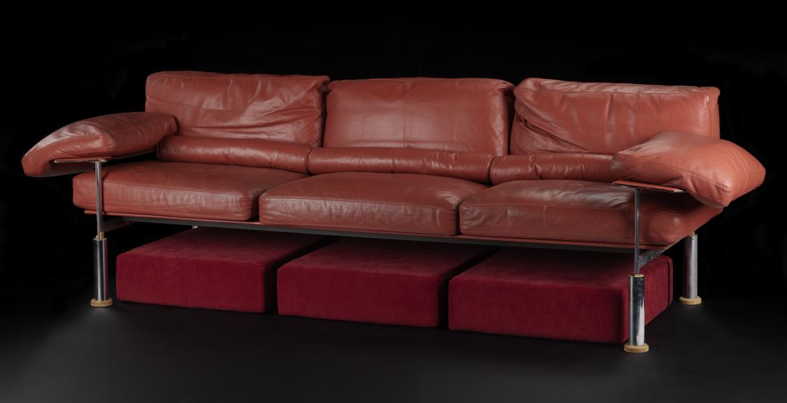 A red sofa base