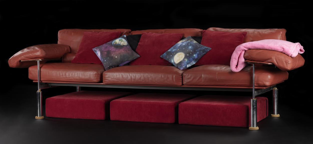 A red sofa base