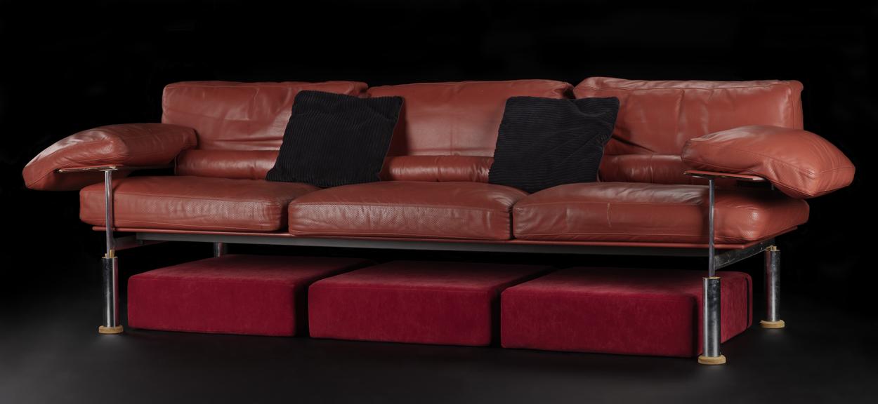 A red sofa base