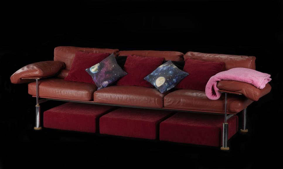 A red sofa base