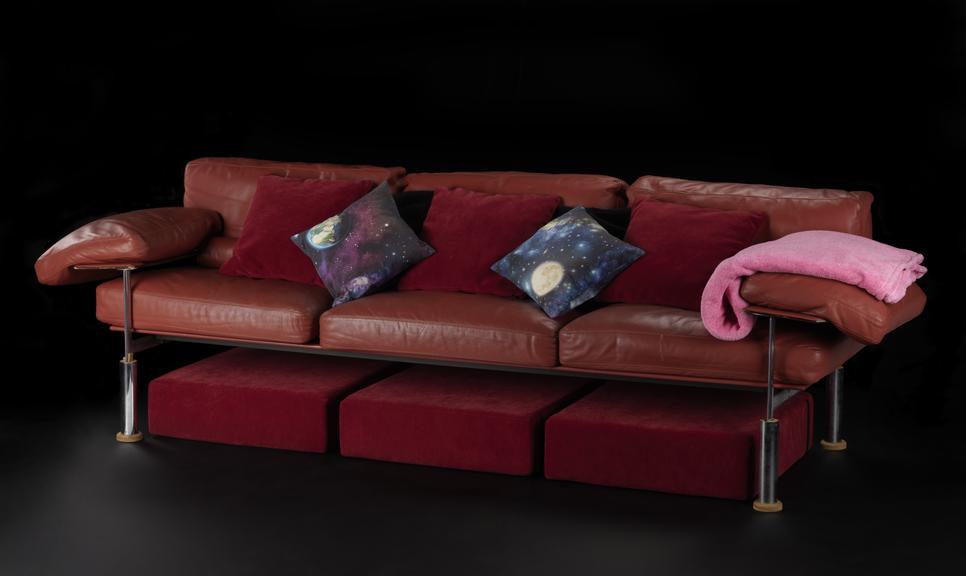 A red sofa base