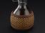 Glass jug with basket weave