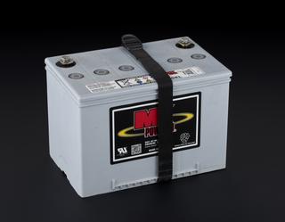 12 volt gel battery with securing strap