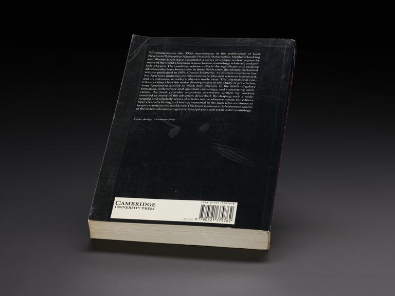 Book commemorating 300 years of Newton's work on gravity, co-edited and with contribution by Stephen Hawking; with note from the publisher