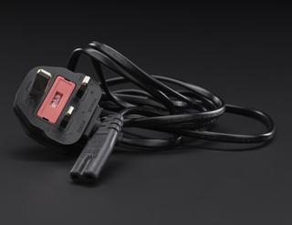 Mains plug and cord 3A 250v for camera equipment