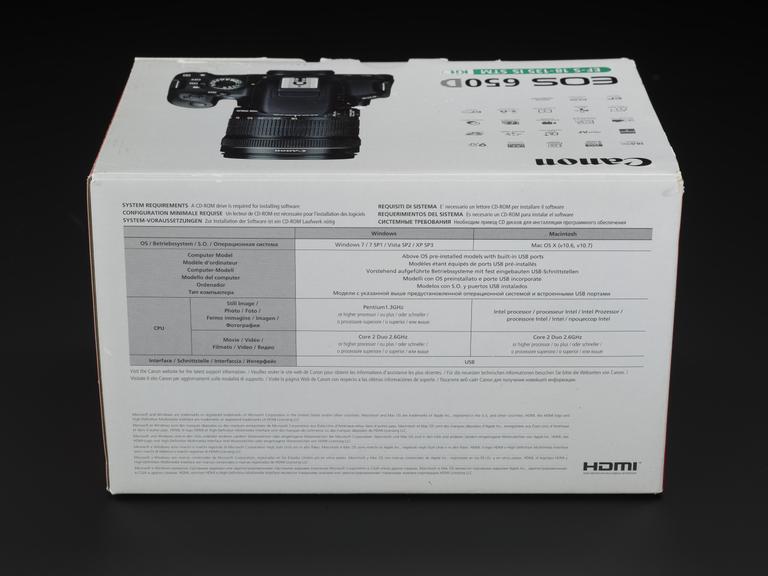 Canon 650D camera box (JW 12/10/2019 #2)