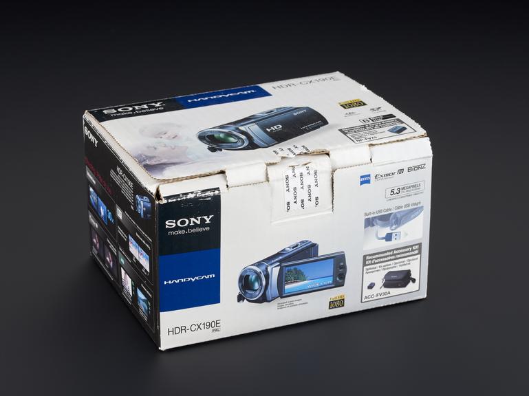 Box and packaging for Sony Handycam