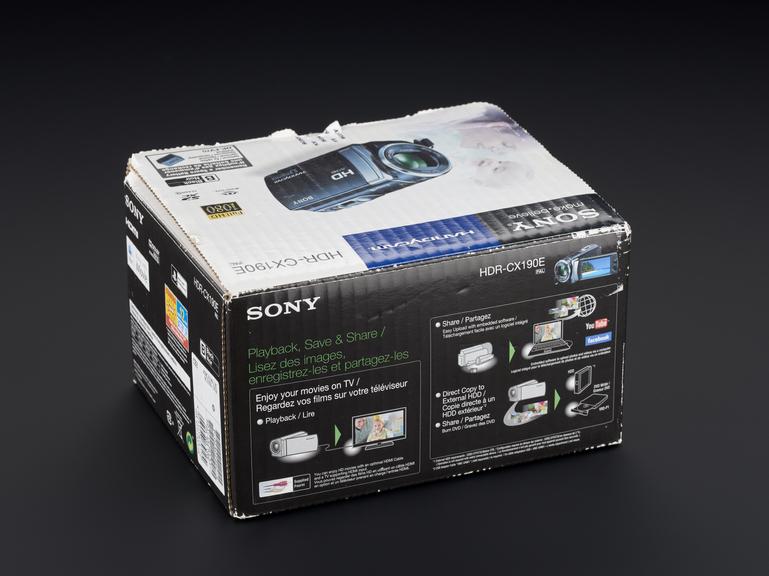 Box and packaging for Sony Handycam