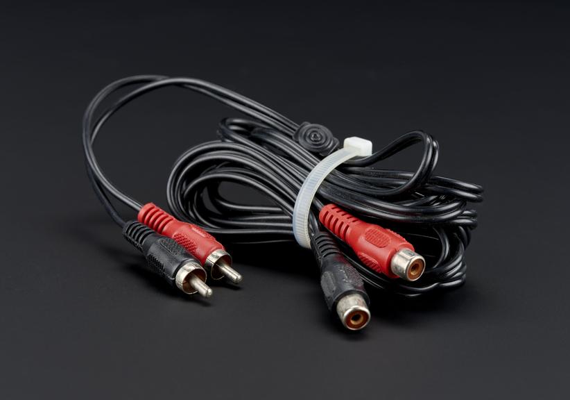 RCA stereo audio extension cable, for communications