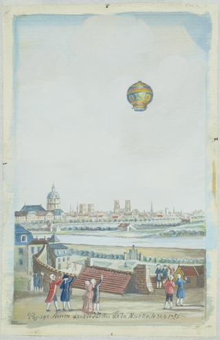 [Montgolfier] Voyage Aerien dans le Jardin de la Muette le 21,9,1783