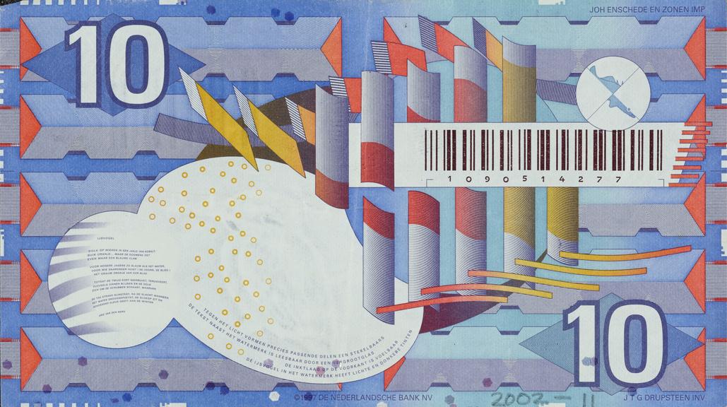 NLG 10 Tien Gulden Banknote