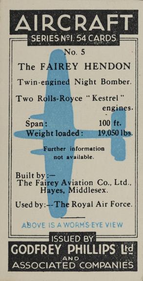 Set of 'Aircraft. Series No.1' cigarette cards