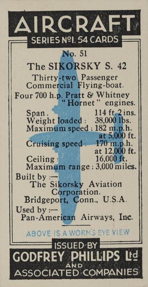 Set of 'Aircraft. Series No.1' cigarette cards