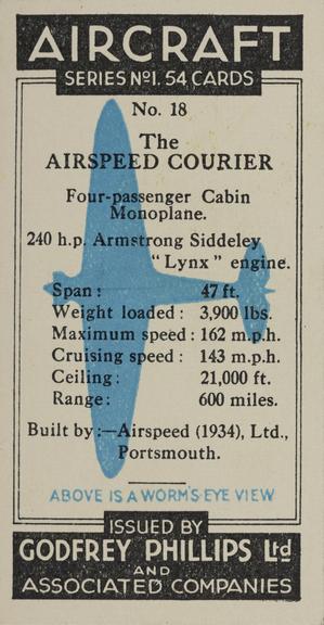 Set of 'Aircraft. Series No.1' cigarette cards