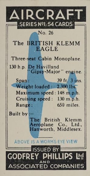 Set of 'Aircraft. Series No.1' cigarette cards