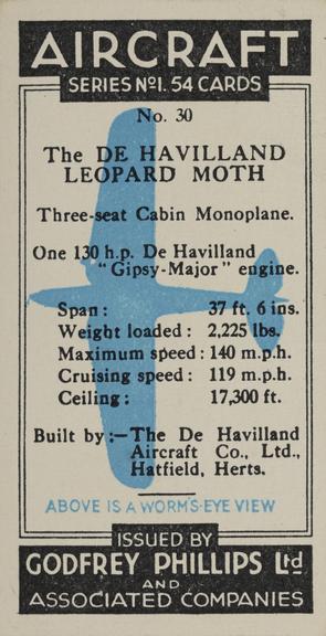 Set of 'Aircraft. Series No.1' cigarette cards