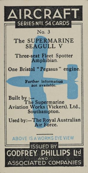 Set of 'Aircraft. Series No.1' cigarette cards