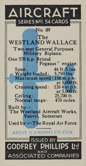 Set of 'Aircraft. Series No.1' cigarette cards