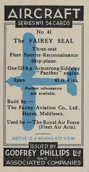Set of 'Aircraft. Series No.1' cigarette cards