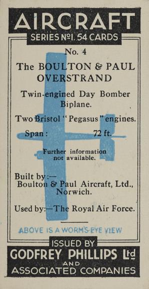 Set of 'Aircraft. Series No.1' cigarette cards