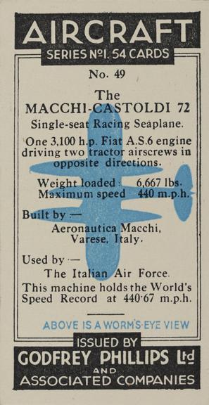 Set of 'Aircraft. Series No.1' cigarette cards