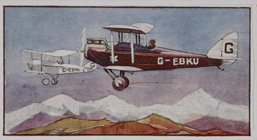 Set of 'Types of Aeroplanes' cigarette cards