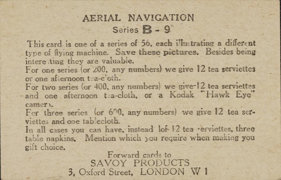 Selection of 'Aerial Navigation' cards