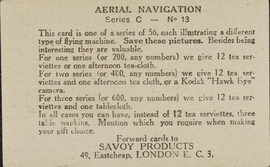 Selection of 'Aerial Navigation' cards