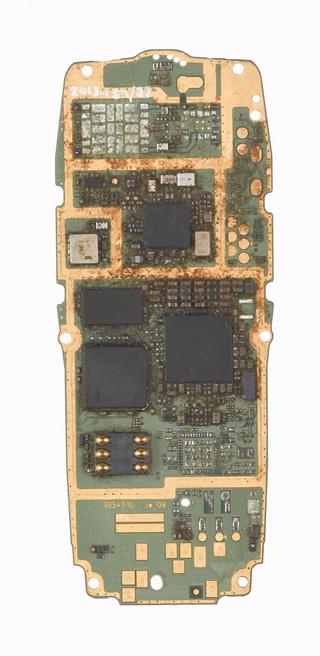 Mobile telephone motherboard (from mobile phone repair workshop), 1990-2012